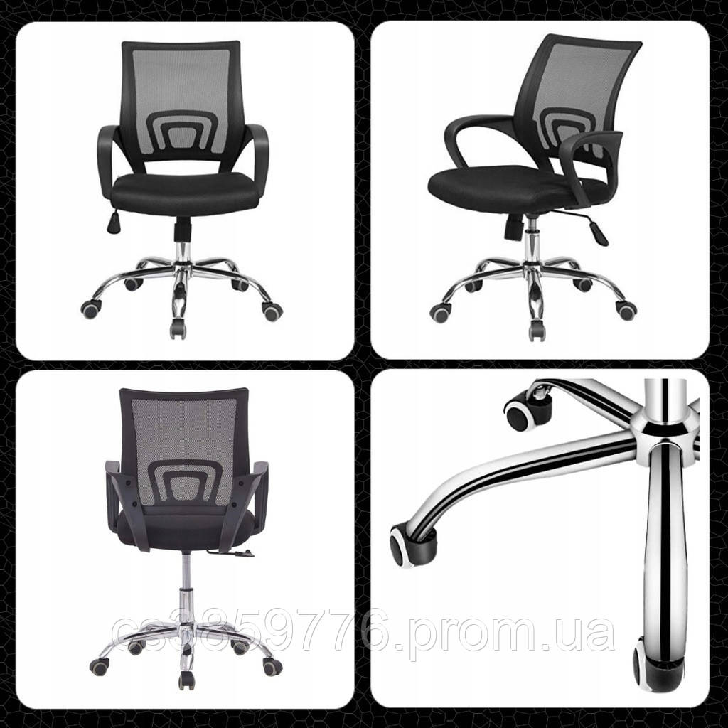 Современное офисное кресло Middle Black (100006) Компьютерное кресло для кабинета HBB - фото 3 - id-p2174560526