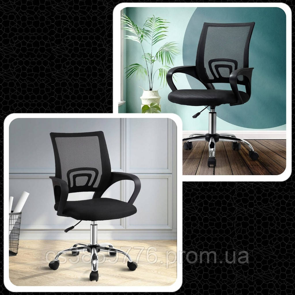 Современное офисное кресло Middle Black (100006) Компьютерное кресло для кабинета HBB - фото 4 - id-p2174560526