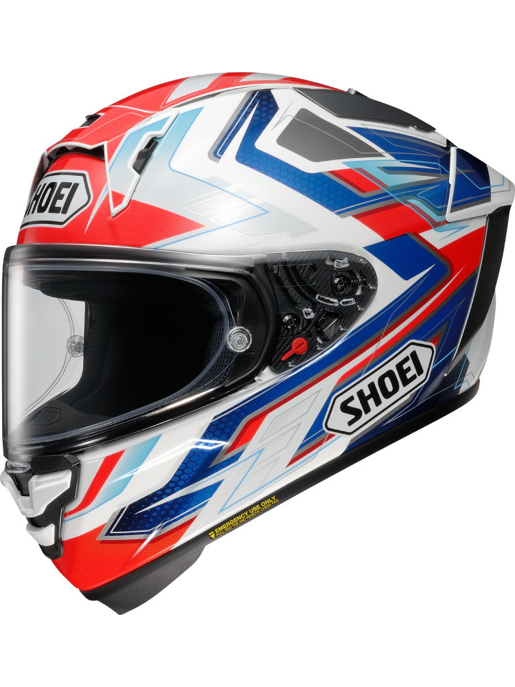 Мотошолом Shoei X-SPR PRO Escalate TC-10 red-white-blue, фото 1