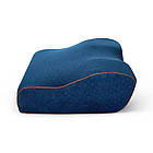 Ортопедична подушка для сну з ефектом пам'яті Memory Foam Вельвет Синій 50*30 см Подушка ортопедична з ефектом пам'яті, фото 2