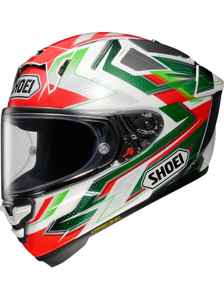 Мотошолом Shoei X-SPR PRO Escalate TC-4 red-green, фото 1