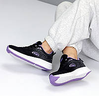 Кросівки жіночі спортивні текстильні чорні літні для жінок з білою підошвою 36 37 38 39 40