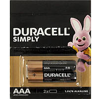 Батарейка LR03 Duracell,1шт (блистер по 2шт) AAA