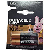 Батарейка LR6 Duracell 1шт,блистер по 2шт. AA