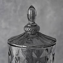 Лимонадниця, скляний глечик для напоїв з краником, диспенсер на 5л., тонований, 26*19*53см. (9098-009), фото 2