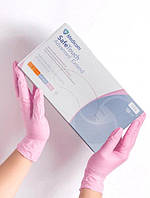 Перчатки нитриловые рожевого кольору Medicom SafeTouch Advanced Extend размер S
