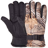 Перчатки для охоты и рыбалки с закрытыми пальцами Zelart BC-7387 размер L цвет камуфляж лес ep