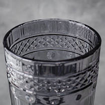 Лимонадниця, скляний глечик для напоїв із краником, диспенсер на 3л., тонований 17*21*48см. (9098-006), фото 4