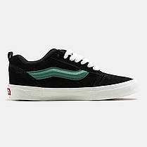 Чоловічі Кеди Vans KNU Skool Black Green / Ванс КНУ Скул Чорні із Зеленим, фото 3
