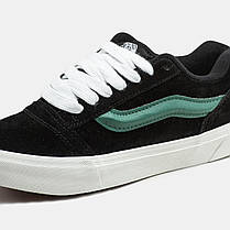 Чоловічі Кеди Vans KNU Skool Black Green / Ванс КНУ Скул Чорні із Зеленим, фото 5