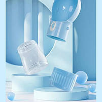 Пляшка - поїлка з кнопкою для прогулянок Pet Water Cup 260 + 200 мл для собак - сіра, фото 2