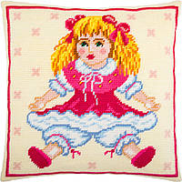 Набір для вишивання декоративної подушки Чарівниця Лялька 40×40 см V-29 ET, код: 7242984
