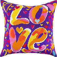 Набір для вишивання декоративної подушки Чарівниця Кохання 40×40 см V-186 ET, код: 7243140