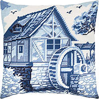 Набір для вишивання декоративної подушки Чарівниця Голландський млин 40×40 см V-213 ET, код: 7243165