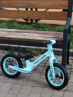 Велобіг дитячий PROFI KIDS 1011 надувні колеса 12 дюймів, блакитний