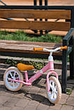 Велобіг дитячий PROFI KIDS 1019 на 12 дюймів, рожевий, фото 2