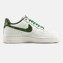 Чоловічі Кросівки Nike Air Force 1 Low x BAPE White Green / Найк Аїр Форс 1 БЕЙП Низькі Білі із Зеленим, фото 3