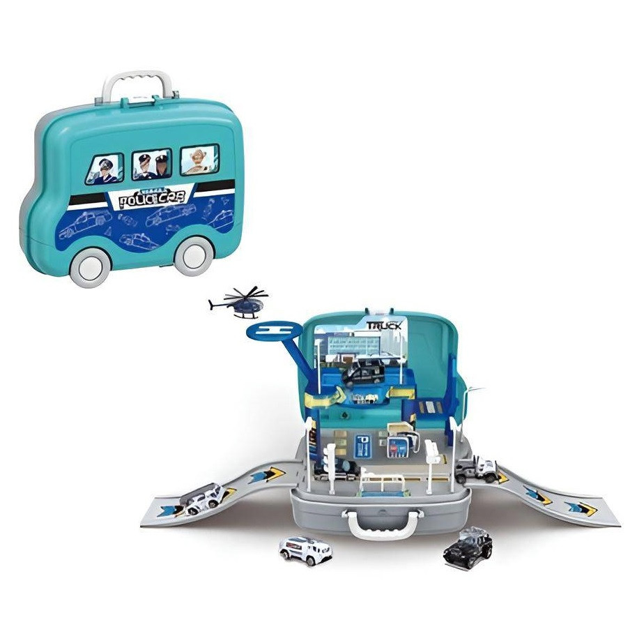 Паркінг Поліцейська станція з транспортом (у валізі) 8621, фото 1