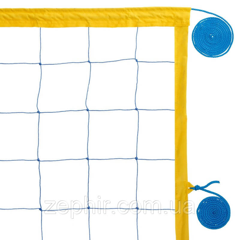 Сетка для волейбола Zelart Эконом12 Норма SO-9551 9x0,9м синий-желтый ep - фото 5 - id-p2174705259