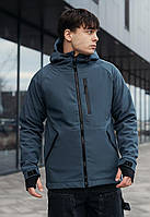 Мужская демисезонная Куртка Staff bu soft shell blue Adwear Чоловіча демісезонна Куртка Staff bu soft shell