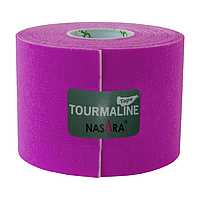 Кінезіо тейп з турмаліном Nasara 5см x 5м (Фіолетовий)