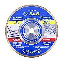 Диск алмазний S&R 250x25.4x2.0 мм по плитці керамограніту мармуру (252794250)