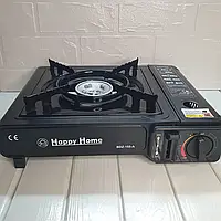 Газова плита під балонний газ одноконфоркова з п'єзопідпалом Happy Home BDZ-155-A в кейсі