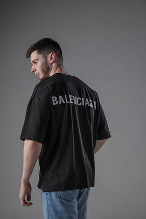 Футболка оверсайз balenciaga over size чорна, фото 1