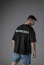 Футболка оверсайз balenciaga over size чорна, фото 3