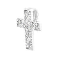Серебряный крестик SilverBreeze с фианитами (2142911) BM, код: 8027676