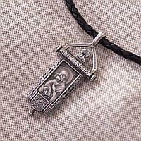 Серебряная ладанка Божья матерь с чернением 13602 Оникс QT, код: 6840161