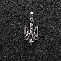Серебряный кулон Герб Украины - Тризуб 863п Оникс BM, код: 7954962