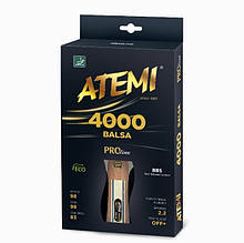 Ракетка для настільного тенісу ATEMI 4000 PRO Balsa ECO-line AN
