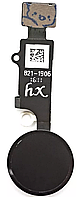 Шлейф iPhone 7/7 Plus/8/8 Plus/SE 2020/SE 2022 с кнопкой меню (Home) и черной пластиковой накладкой версия XY