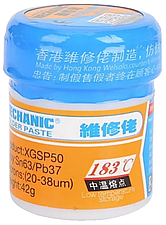 Паяльна паста BGA Mechanic XGSP50 Sn63/Pb37 183 °C 42g