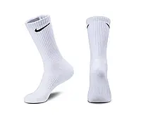 Белые мужские Тренировочные носки Nike (39-45) (39-45) Adwear Білі чоловічі Тренувальні шкарпетки Nike (39-45)