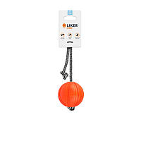 Мячик Collar ЛАЙКЕР7 Корд на шнуре д-7 см Оранжевый ET, код: 7565455