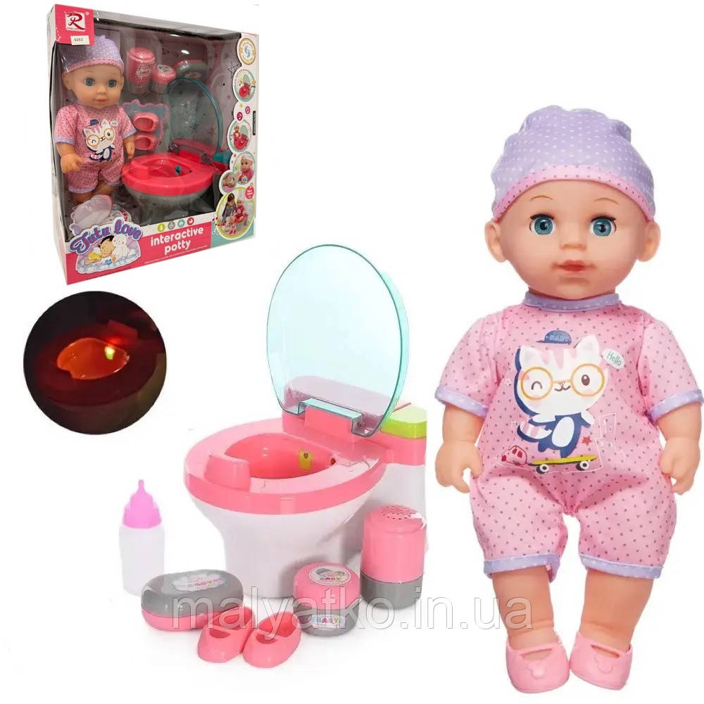 Пупс звуковий із горщиком — унітазом і аксесуарами "Baby Tutu love" арт. 9263