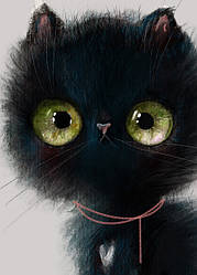 Листівка "Чорний котик"