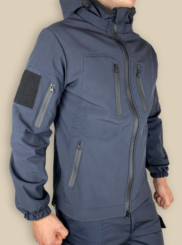 Куртка штормова Soft shell Синя, фото 1