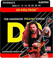 Струны для электрогитары DR DBG-11 Dimebag Darrell Hi Voltage Nickel Plated Extra Heavy Elect QT, код: 7291150
