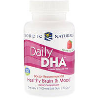 Омега 3 Nordic Naturals Daily DHA 1000 mg 30 Soft Gels Natural Fruit Flavor NOR-01816 BM, код: 7645872