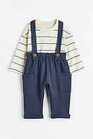 Полукомбинезон с начесом для мальчика H&M 1123123-001 092 см (18-24 months) темно-синий