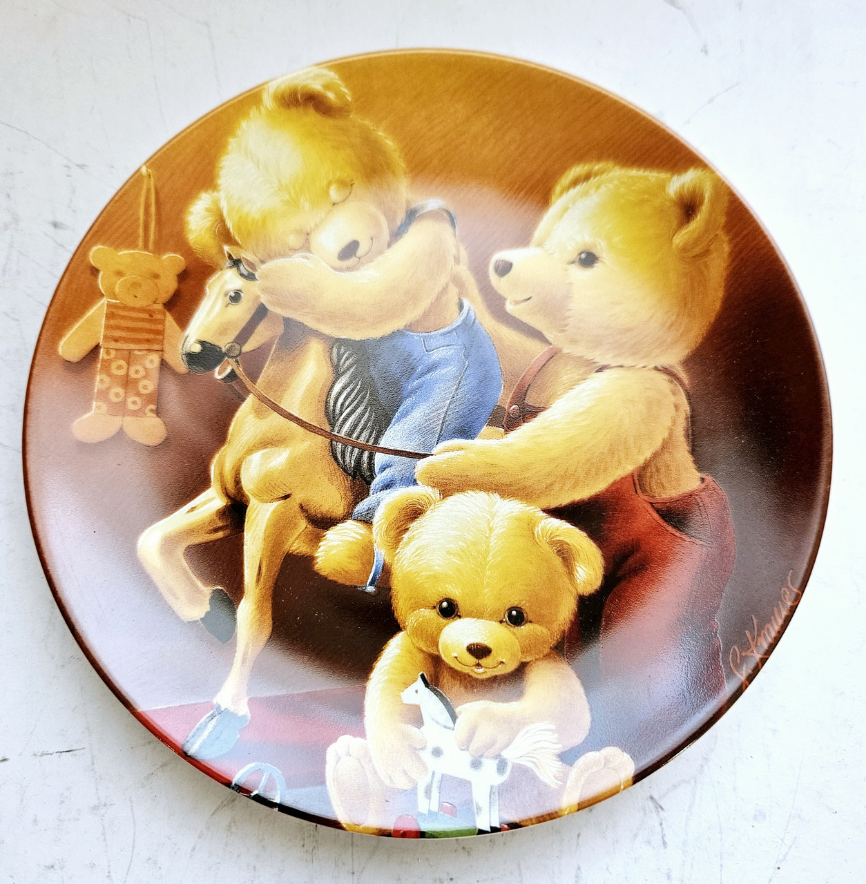 Колекційна, Фарфорова тарілка Тедді та його друзі, фото 1