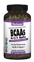 BCAAs (Разветвленные Цепи Аминокислот) Bluebonnet Nutrition 120 гелевых капсул QT, код: 1846763