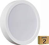 LEDUNI Downlight Стельовий світильник Поверхня LED Круглий 12W 1200LM Колір Теплий Білий 3000K IP20 Алюміній 161*28Hmm 2 шт, фото 3