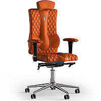 Кресло KULIK SYSTEM ELEGANCE Экокожа с подголовником со строчкой Оранжевый (10-901-WS-MC-0210 QT, код: 1689428
