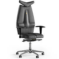 Кресло KULIK SYSTEM JET Кожа с подголовником со строчкой Черный (3-901-WS-MC-0101) QT, код: 1689707