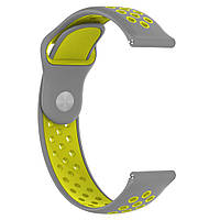 Ремешок BeWatch sport-style для Samsung Galaxy Watch 42 мм Серо-Желтый (1010146.2) DH, код: 382845