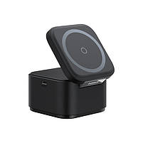 Бездротовий зарядний пристрій Baseus 2-in-1 MagPro 25W Black (P10264100121-00), фото 7